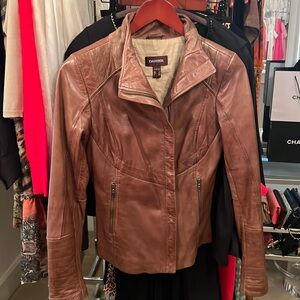 Danier brown leather jacket